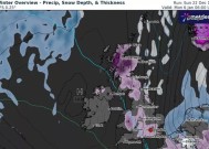 气象地图显示，2025年初，巨型雪弹将袭击数百万英国人